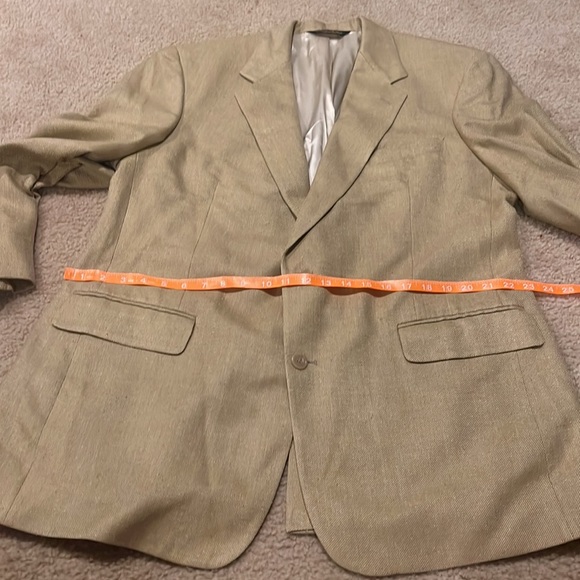 Brooks Brothers Mens Tan  Silk Blend Blazer Lightweight Double Button sz L - Picture 15 of 16